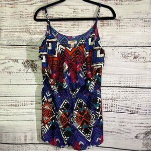 Arizona Colorful Geometric Print Romper